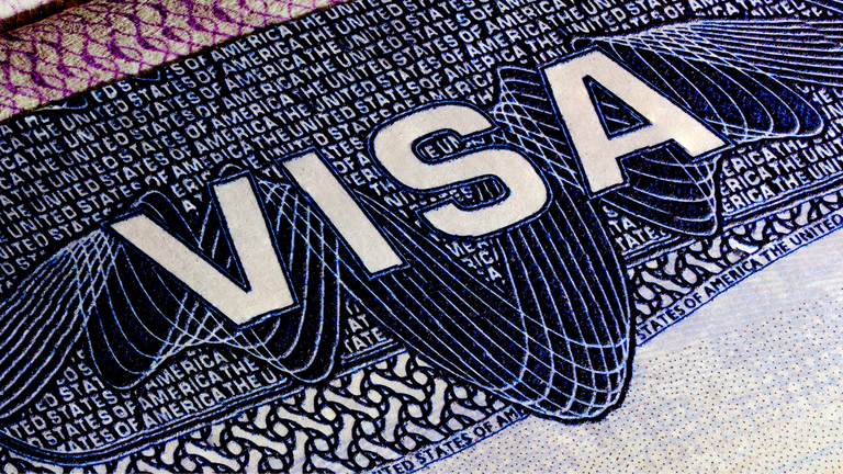 Zoomed in image a visa